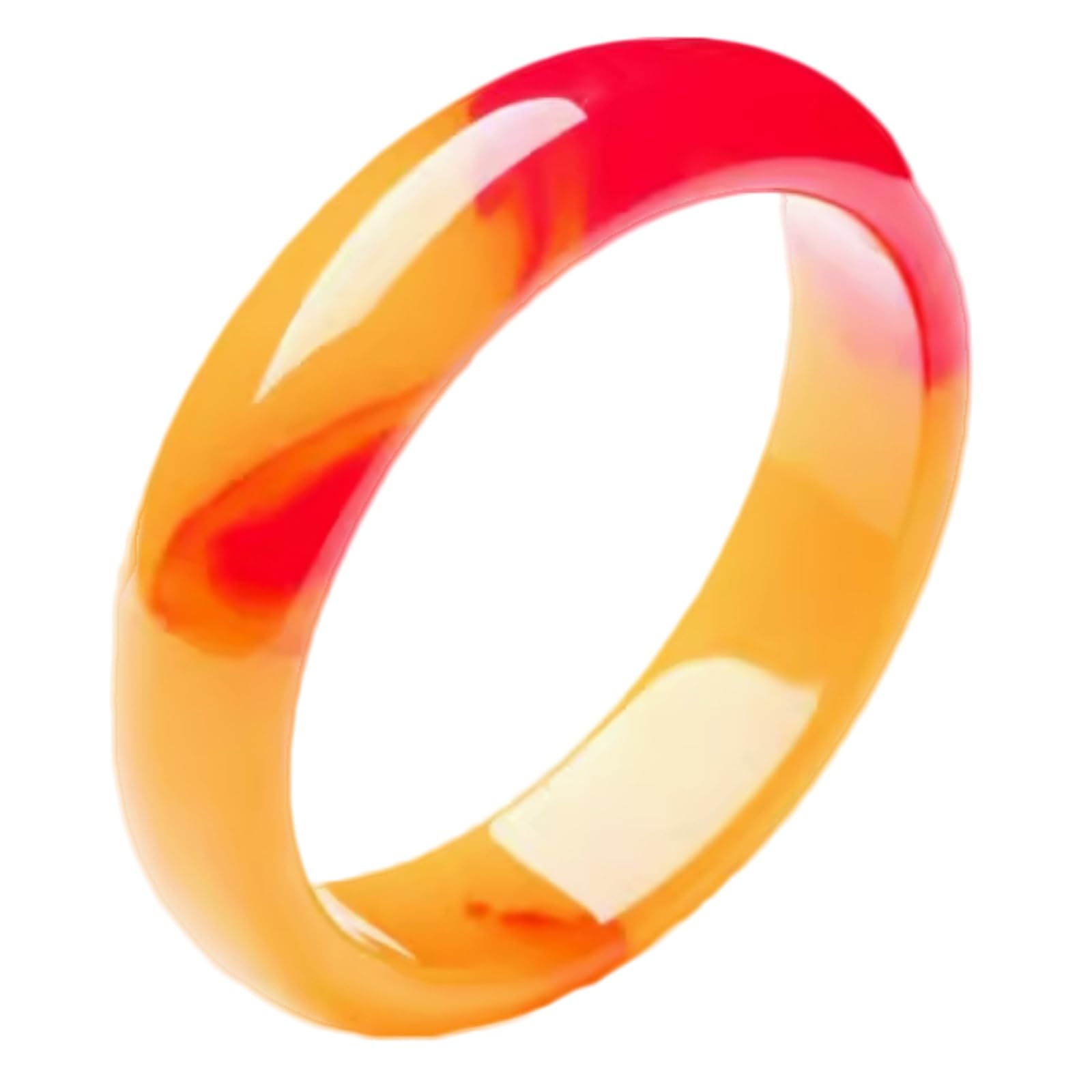 Bracelet jonc en jade pour femme véritable pierre naturelle fleur flottante jaune rouge