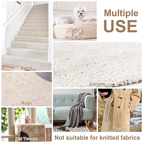 V2.0 Large Carpet Rake Pet Hair Remover, Reusable Long Handle Low Pile Carpet Scraper Lint Remover For Cat Hair Removal, Metal Dog Hair Remover Lint Brush, Rugs Couch Furniture Stairs Fabric Shaver #TOP5