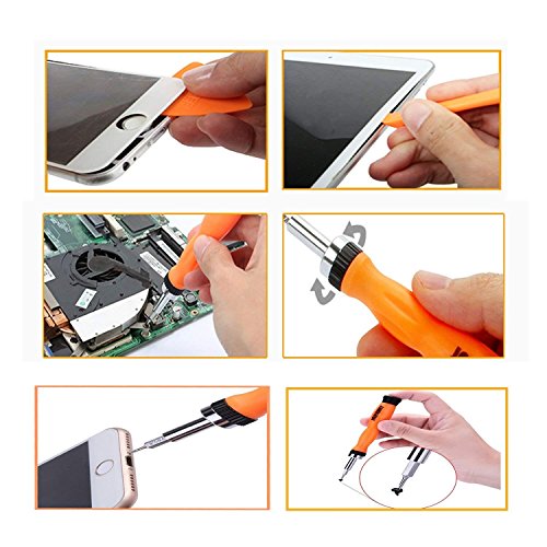 PC Tool Kit, Jakemy Ratchet Repair Screwdriver Set, Torx screwdriver 20 in 1 for iPhone X, iPhone 8/8 Plus/7/7 Plus/6/6 Plus/6S/5/5C/5S/4/4S/iPad 4/3/2/Mini, Laptop
