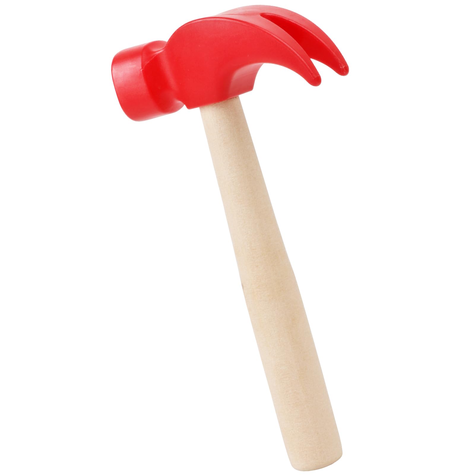 Hxezoc Wooden Hammer Toys Simulation Hammers Maintenance Tools Educational Toys for Kids Birthday Party Games Supplies (Red)