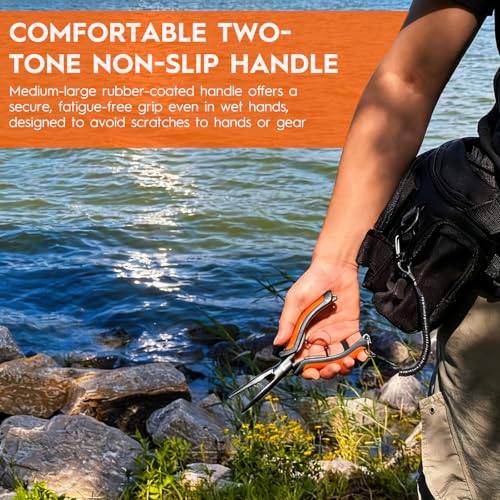 BasicGear Classic Fishing Pliers, 7 in, S45C Carbon Steel, External Spring - image 6