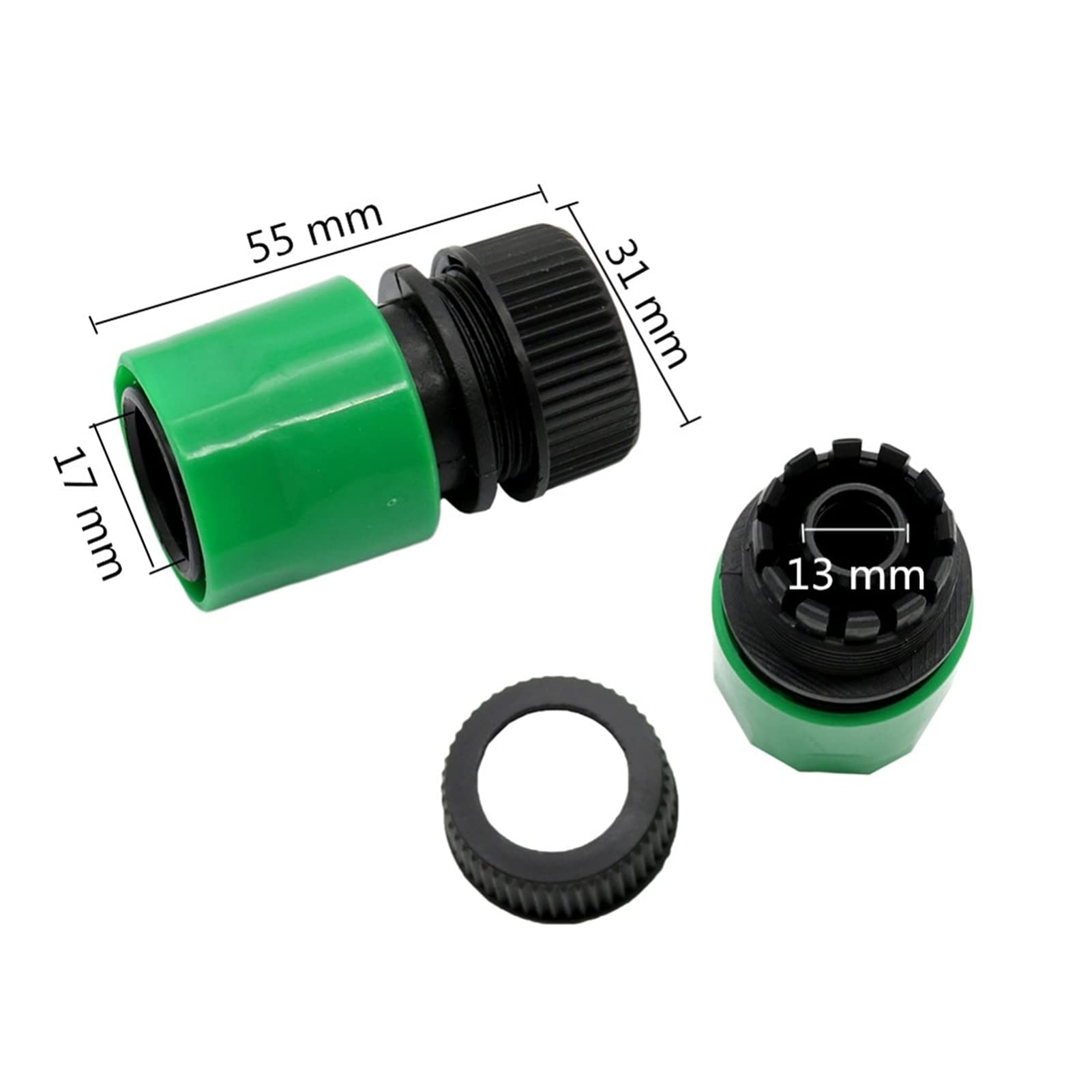Adaptador de manguera de plomería de jardín Grifo de riego de goteo de jardín Divertidor de 4 vías de la manguera de riego de la manguera rápida adaptador de grifo 1 Conjunto de conector de manguera d