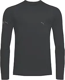 Camiseta Térmica Puma Manga Longa Segunda Pele Masculina Academia Proteção UV 50+ Fio LYCRA®