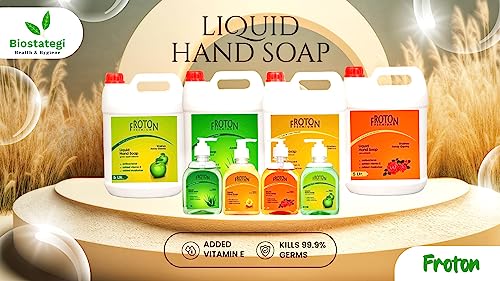 Image of Organic pH-Balance Moisturizing Green apple Liquid Hand Wash with Refreshing Fragrance, Complete Protection for Soft & Gentle Hands Green Apple 5 ltr & 250ml Free