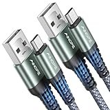 AINOPE Micro USB Cable for Kindle [2Pack,6.6FT], Unbreakable USB Micro Cable Kindle Charger Cord Replacement, Nylon Micro USB Charger Fit for Samsung Galaxy S6,J7 Edge Note 5, Kindle, Android Charger
