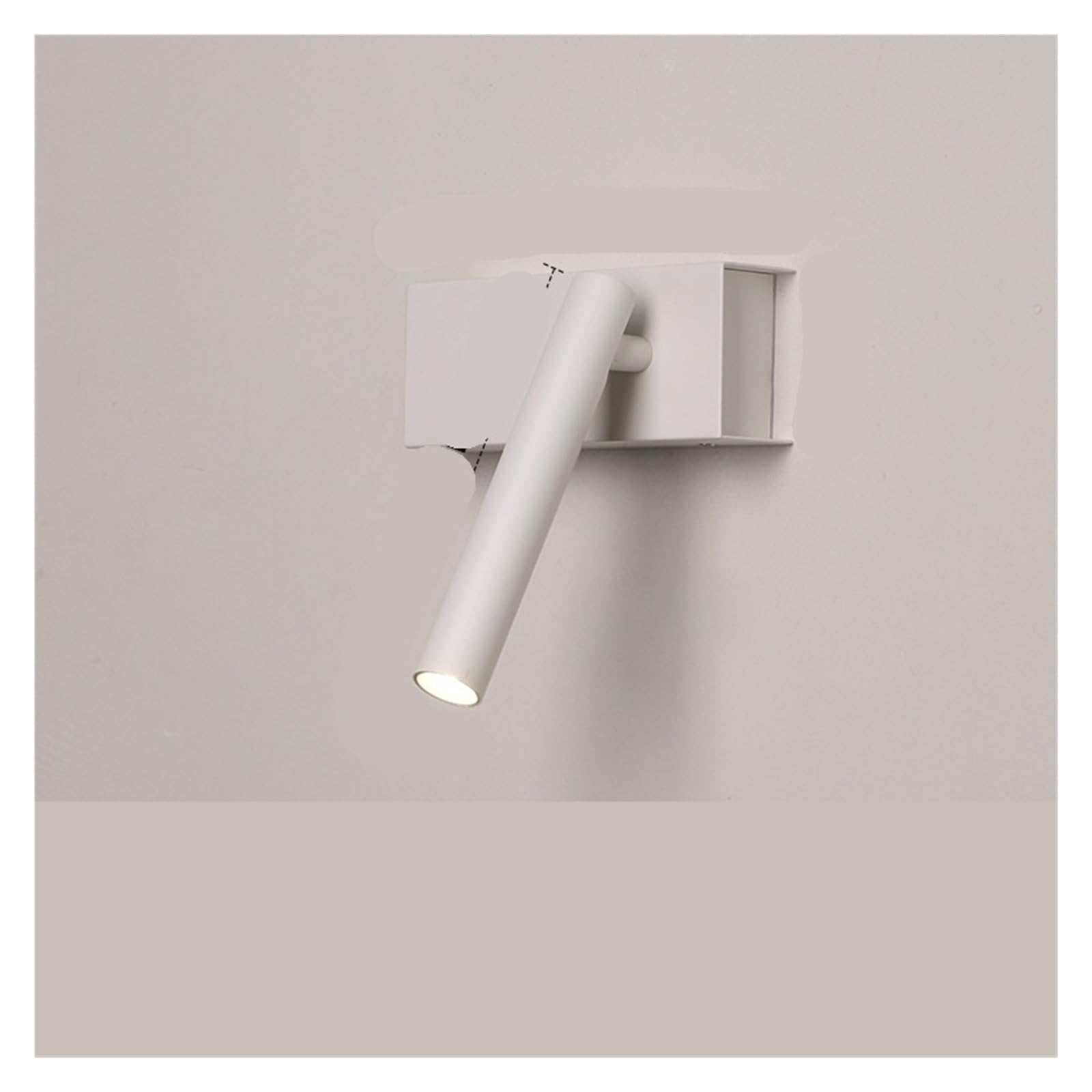 Lampe de lecture de chevet carrée, applique de chambre avec interrupteur
