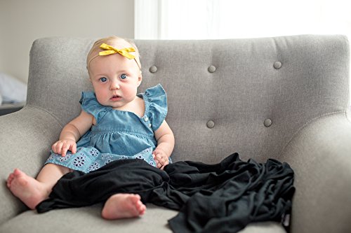 Image of Copper Pearl Swaddle Blankets for Newborns | Soft Stretchy Receiving Blankets for Boys and Girls | Large 46 x 46 Inch Baby Blankets | Lightweight and Breathable Swaddles | Midnight