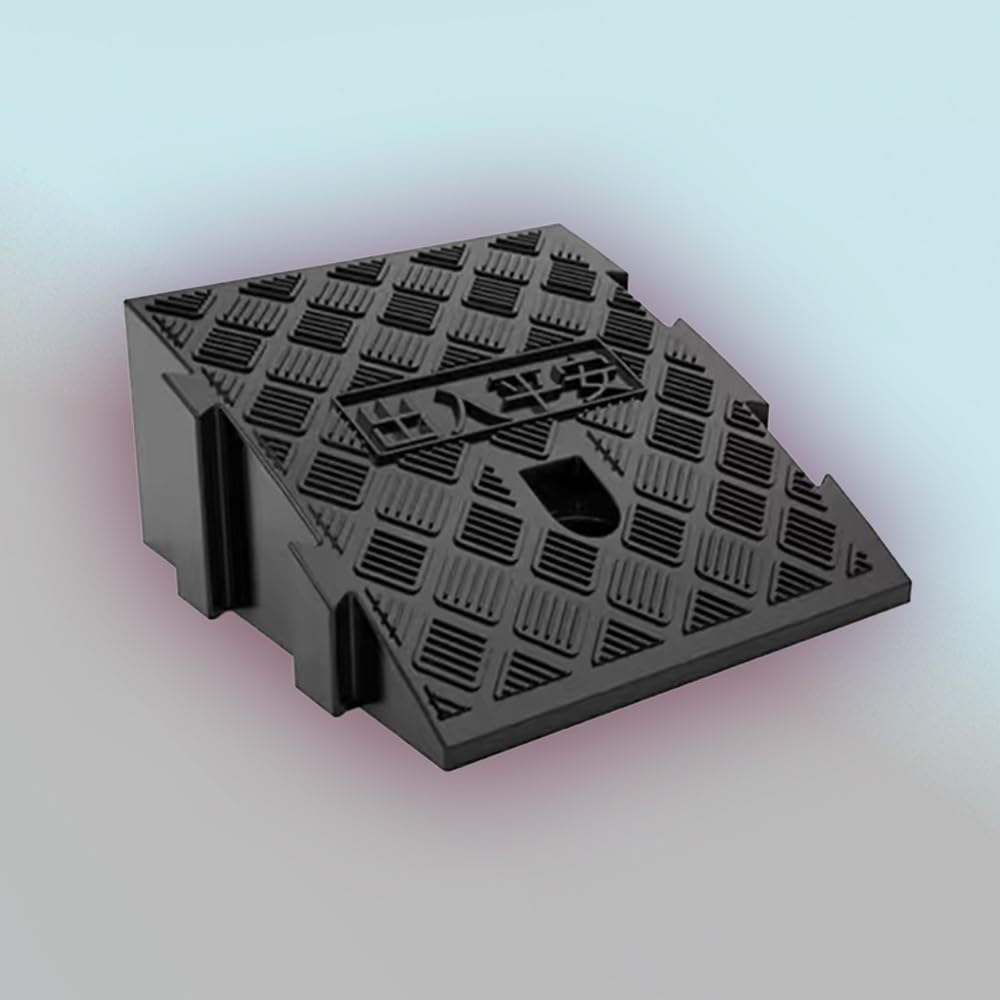Rampa krawężnikowa, rampa podjazdowa, Blokada progu dla wózków inwalidzkich Rampa załadunkowa 3" 4" 5" 6" 7" Podjazd Chodnik Samochody(Schwarz,25x27x13 cm)
