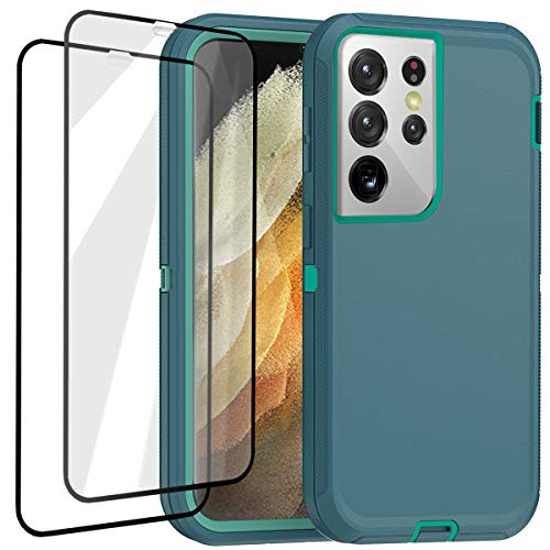 AICase for Galaxy S21 Ultra Case with Screen Protector, Heavy Duty Drop Protection Full Body Rugged Shockproof/Dustproof 3-Layer Military Grade Tough Durable Phone Cover for Samsung Galaxy S21 Ultra