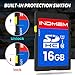 INDMEM SD Card 16GB, 10-Pack UHS-I Class 10 MLC Flash Memory Card, High-Speed Secure Digital Cards for Cameras, DSLR, Action Cams - Reliable Storage