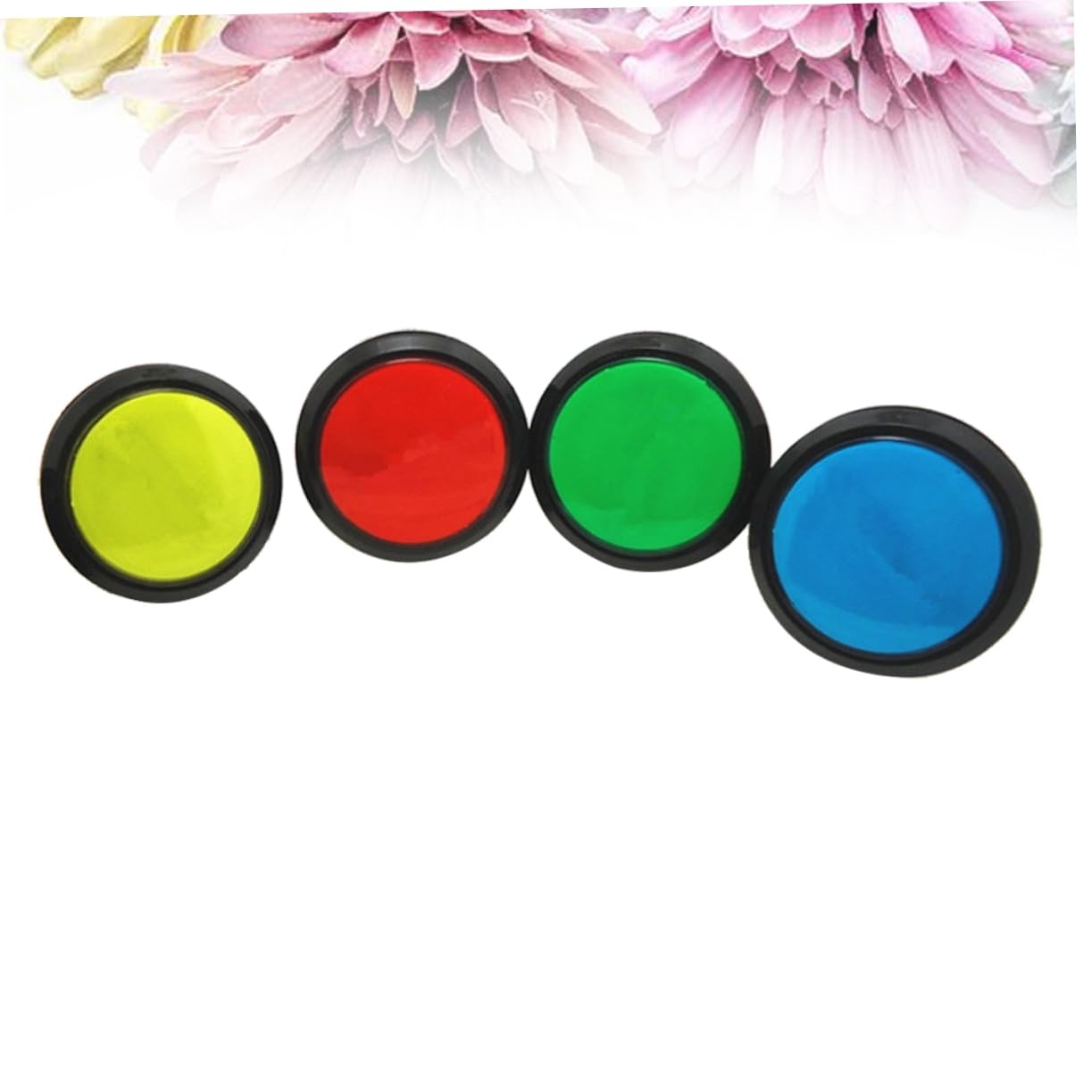 Toyvian 8pezzi Pulsanti Circolari Per Gioco Da Tavolo Da Rosso Giallo Blu e Verde Pulsanti e Giochi Di Risposta