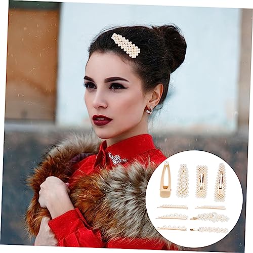 Pince à cheveux perle coiffure femme barrette acrylique blanche accessoire mariage fille