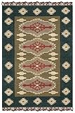 Quadratische Teppiche für Kelim, wendbar, Wolle, Jute, geometrisches Design, braun-grün, handgewebt, dick, 0,5 cm, Flachgewebe, Teppich, für Innen- und Außenbereich, für Eingangsbereich, Küche