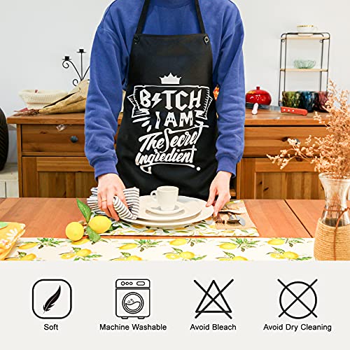 Joyplus I Am The Secret Ingredient Funny Aprons Birthday Gifts For Men,Women,Husband, Brother, Plus Size Aprons And Grilling Bbq Chef Apron #TOP6