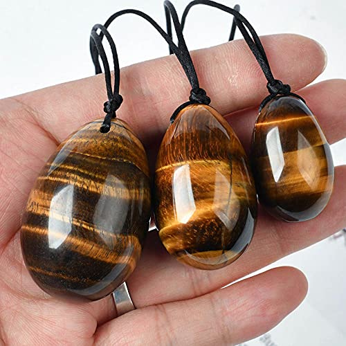 Jade EggsDrilled natural Tiger eye Yoni Egg Pelvic Kegel Oefening-40 X25 MM - Image 7