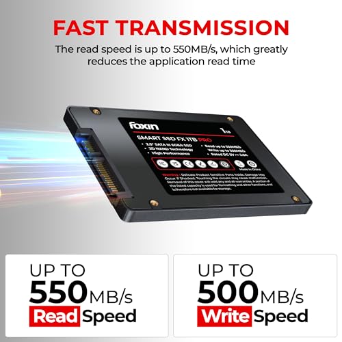 Image of Foxin 512 GB PRO SSD | Internal Solid State Drive | 3D NAND Technology & 2.5 Inch SATA III 6GB /S | Read /Write Speed Upto - 550 /500 MB /s | Compatible with PC /Desktop /Computer /NVR /DVR | 5 Yrs Warranty