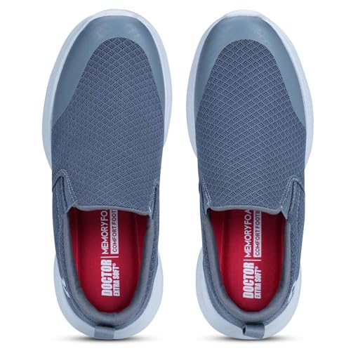 Image of DOCTOR EXTRA SOFT Men's Running & Walking Shoes| Lightweight Comfortable Slip-On Sports Sneakers, Memory Foam Cushion, Breathable Mesh, Anti-Slip Flexible Gym Training Gents Boys D-2011