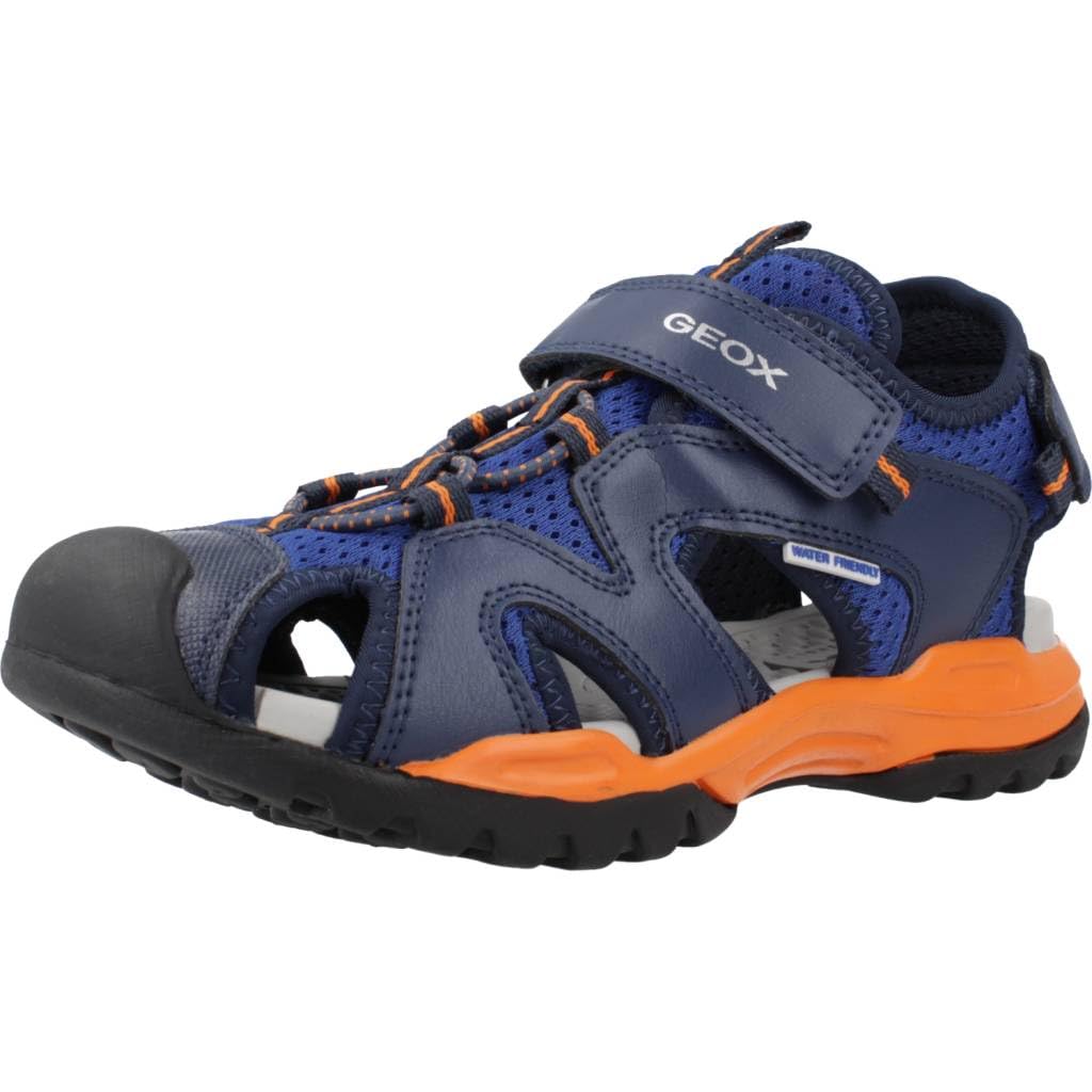 Geox Borealis Waterproof Sandals Blue/Orange Size 27 Kids