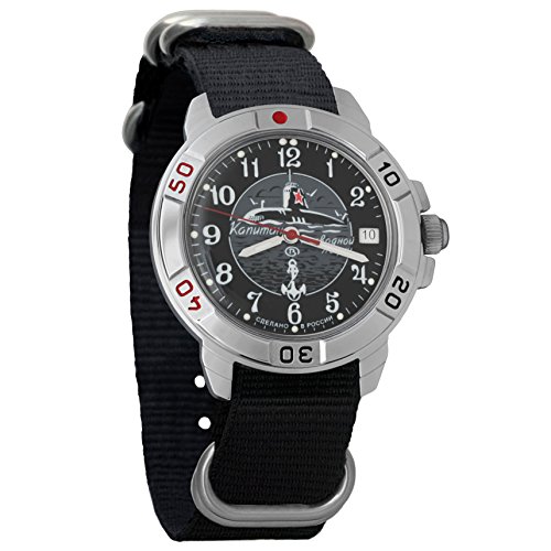 Vostok Komandirskie Mechanical Mens Military Wrist Watch 431831 (Black)
