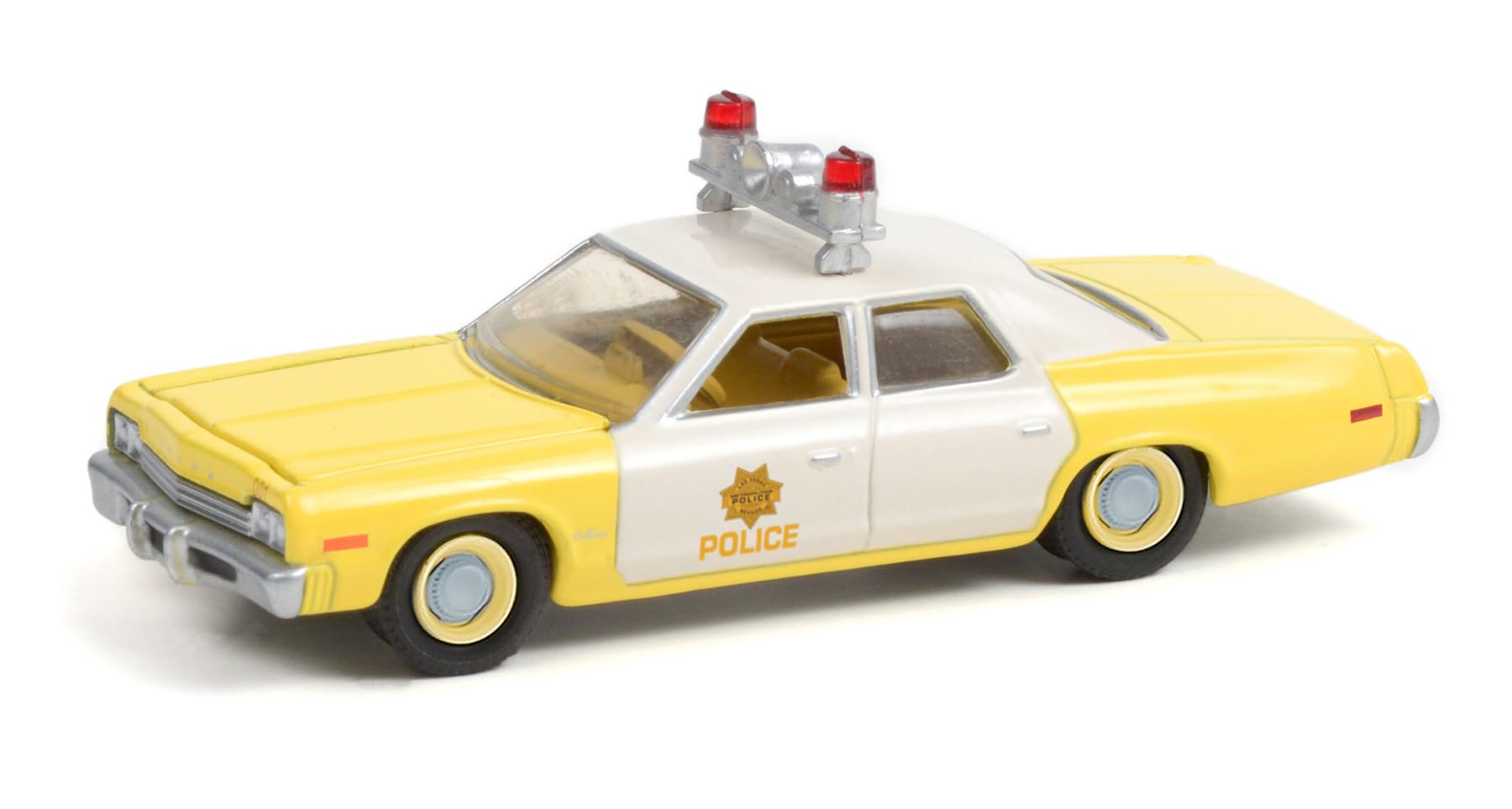 1974 Monaco - Las Vegas Metropolitan Police Department, Yellow/White - 42960A/48-1/64 Scale Diecast Model Car