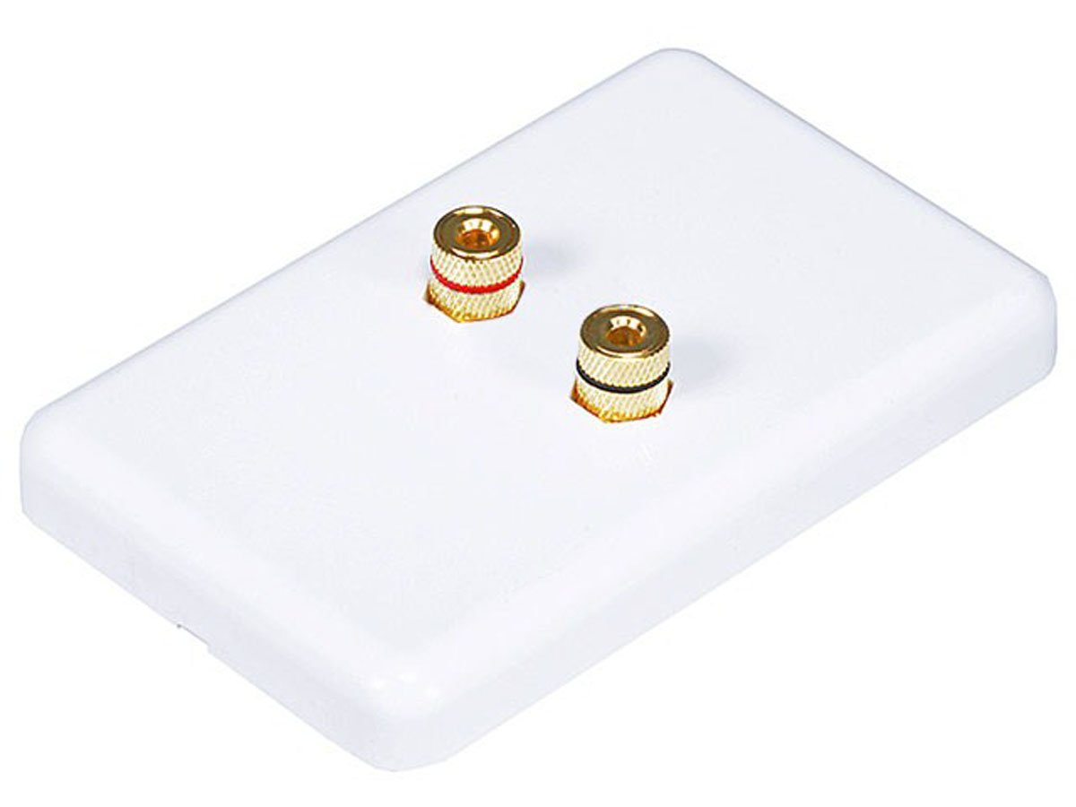 Monoprice 103639 Banana Binding Post Wall Plate for 1 Speaker