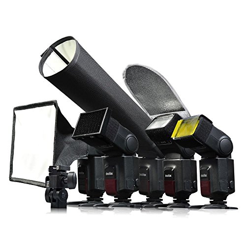Kit d'accessoires flash SA-K6 avec filtre à lumière softbox et réflecteur speedlite