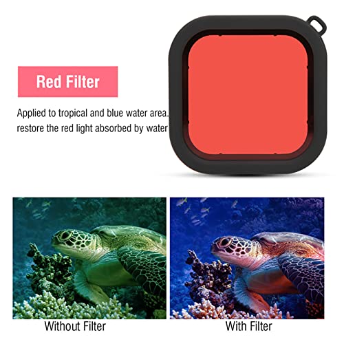 Yctze Abs Diving Lens Filter With Rope For 8 Action Camera Waterproof Shell, Filters Accessories Action Camera Lens Diving Filter, Underwater (Red) #TOP6
