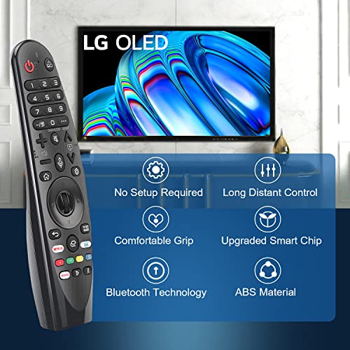 Zyk Remote Control For Lg Smart Tv Replacement For Lg-Tv-Remote With Voice Function,Mr20Ga Lg Magic Remote,For Lg Led Oled Lcd 4K Uhd Tv 2020 2019 2018 2017 Models Netflix And Prime Video,Google/Alexa #TOP7