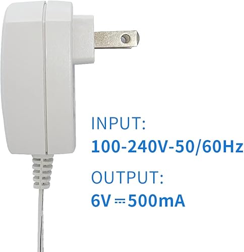 Miniatura 3 de 4VWIN Adaptador de corriente CA de salida 6 V 500 MA cargador de pared DC adaptador 0217 x 0083in DC Jack 49 pies