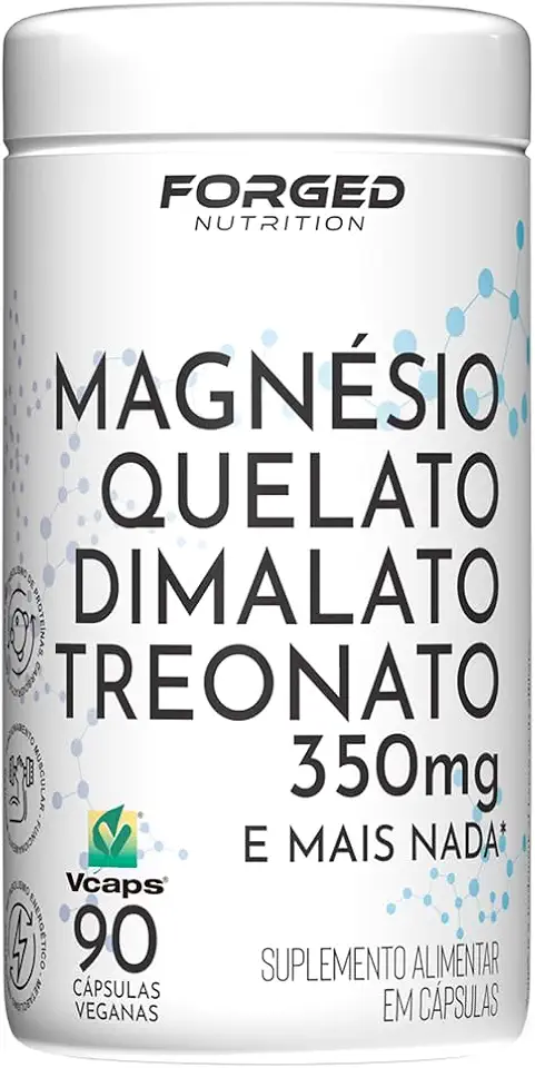 Magnésio Quelato Dimalato Treonato 350mg 90 Vcaps - Forged
