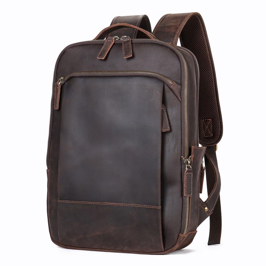 Backpack Men's Genuine Leather Backpack Large Capacity4