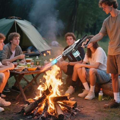 Image of Powerful Propane Torch Gun, Flamethrower With Adjustable Flame, Blow Torch for Campfire, Fire Pit Starter, Fun Gift (Propane Tank Not Included)