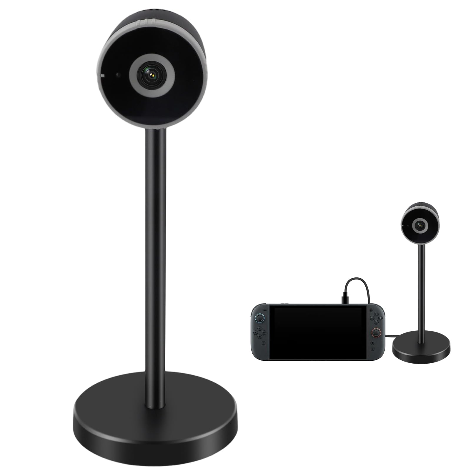 Webcam HD 1080P pour Nintendo Switch 2, Caméra pour Nintendo Switch 2 (2025) avec Couvercle de Lentille Coulissante pour la Vie Privée, Angle Ajustable pour les Appels AR et Vidéo