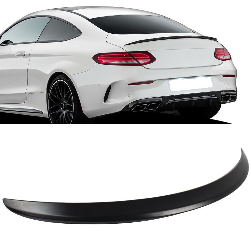 IKON MOTORSPORTS Trunk Spoiler For 2010-2016 Mercedes E-Class W212 - A Style ABS Lip Wing