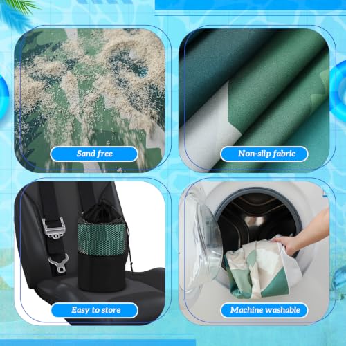 Image of Hahafelt 2 Pack Car Seat Towel Cover with Storage Bag, Snow Mountain Forest
