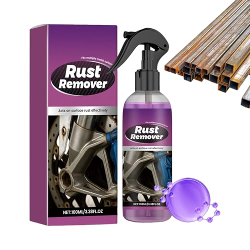 Dérouillant Pour Voiture, 100ml Spray Nettoyant Taches De Rouille, Convertisseur Rouille Peinture Auto Pour Meubles En Métal Jante Voiture Salle De Bain...