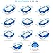 FineDine Food Storage Containers With Lids, 40-Piece Airtight Leakproof, BPA-Free Durable Plastic Food Containers for Leftovers - Freezer, Microwave & Dishwasher-Safe (Blue)