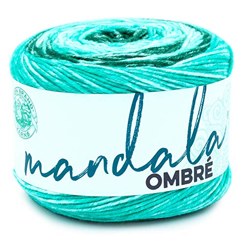 Image of Lion Brand Yarn, Mandala Ombre Variegated Yarn for Crocheting, Knitting, and Crafts, Zen, 1 Pack, Soft, Acrylic Fiber for Cozy Blankets, Worsted Weight Sweaters and Colorful Shawls