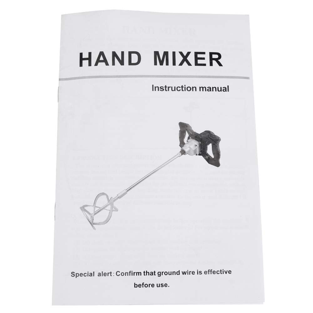 Mezclador para pintura y mortero - Mezclador profesional - Mezclador de pintura de 1500W - Mezclador de mortero adhesivo revestido Concreto Cemento Yeso