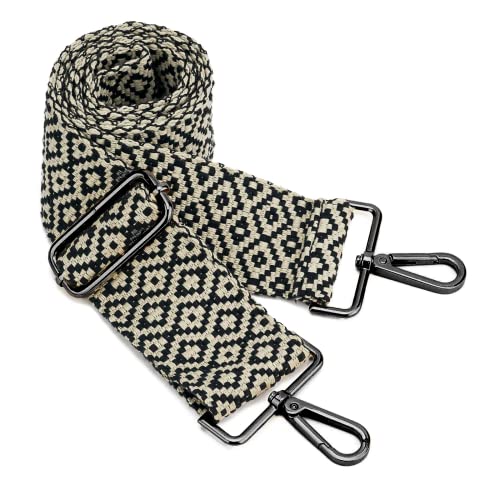 Image of ZOOEASS Nickel Buckles Wide Shoulder Strap Adjustable Replacement Belt Gun Buckles Guitar Style Crossbody Bag Strap
