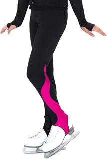 COYI Figure Skating Tights Women's Ice Skating Pants Stretchy Training Professional Competition Skating Wear(Size:160,Color:Black)