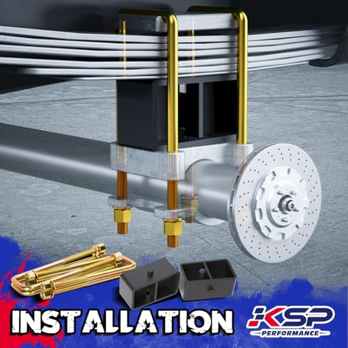 Image of KSP Tacoma Lift Kits, 3 inchF+2 inchR Full Leveling Lift Kit for Toyota Tacoma 2005-2023, Off-Road Suspension Upgrade with 3in Front Strut Spacers, 2in Rear Lift Blocks and U-Bolts