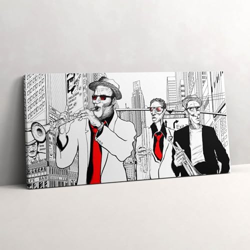Image sur toile groupe de jazz decoration salon moderne grand format Wallfluent