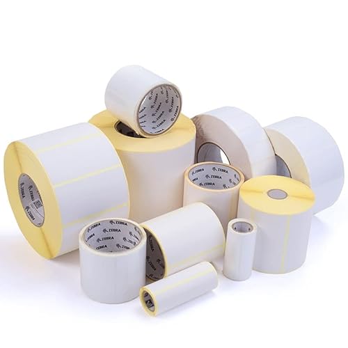 Zebra Z-Perform 1000T, 12 Rolls (930 Labels Per Roll), Thermal Transfer Label Paper, with Permanent Adhesive, Excellent Print Quality and Durability, Uncoated - 102mm x 76mm - 25mm Core