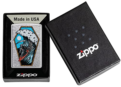 Zippo Reaper Surfer Diseño Cromado Pocket miniatura 5