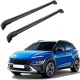 MotorFansClub Crossbars Fit for Hyundai KONA 2018 2019 Lockable Baggage Luggage Racks Roof Racks Rail Cross Bar (2 PCS)