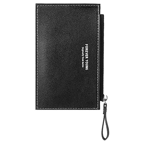 Mini Business Wallet Men's Pure Color Name Card Holder Ladies Credit Card Holders(black)