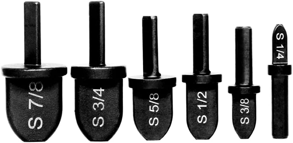 Rowzzi 6pcs Professional Manual Copper Pipe Swage Tool Drill Bit Set, HVAC Drill Bits, 7/8'', 3/4'', 5/8'', 1/2'', 3/8'', 1/4'' Bits