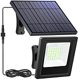 Lightonight Solar Lights Outdoor 6500K Cool White Solar Flood Lights, Waterproof Dusk to Dawn Solar Powered Security Spot Lights for Porch Patio Yard Garage 1 Pack