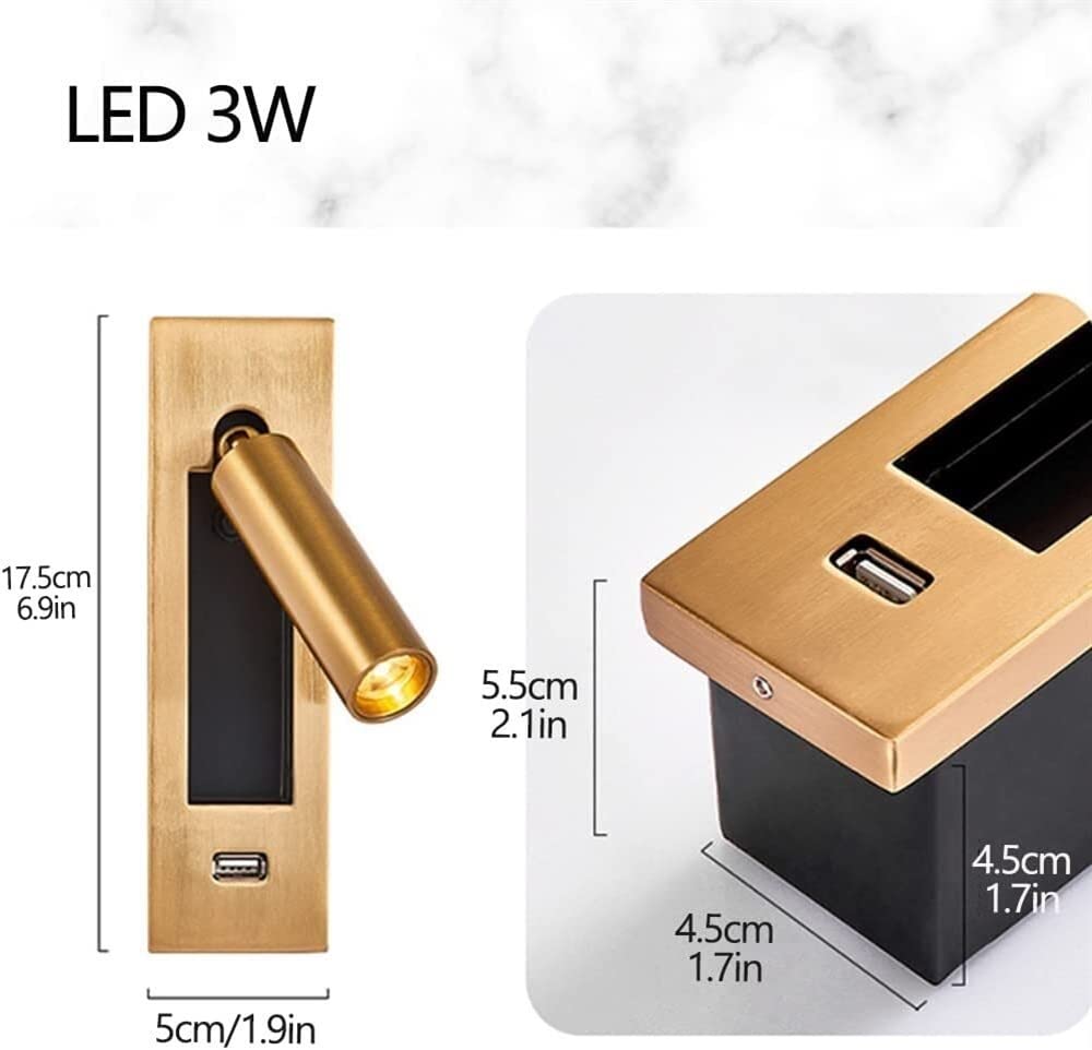 Amazon.co.jp: 北欧のミニマリストベッドサイド読書ランプ埋め込み型